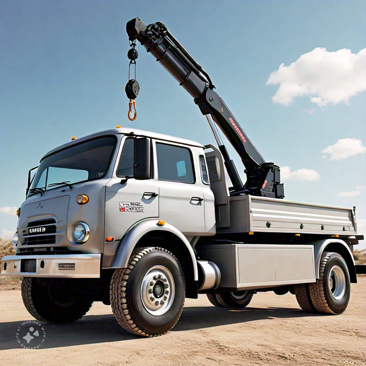 5 ton with pickup crane rental in dubai