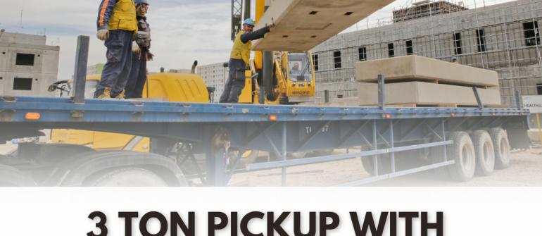 3 Ton Pickup with Crane Rental in UAE – Reliable Heavy Lifting & Transport Solutions