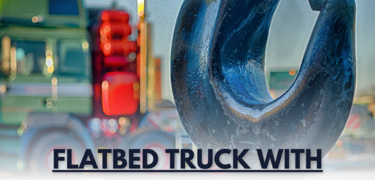 flatbed truck with crane rental